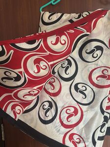 Abstract Swirl Print Saree