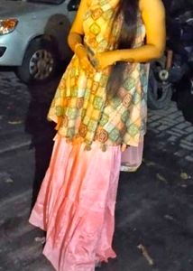 Peach Dress With Dupatta
