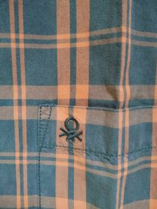 Original Benetton Plaid Flannel Shirt