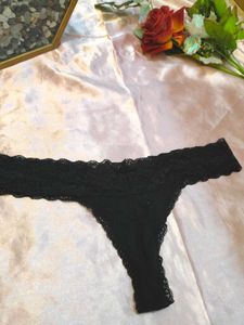 Black Lace Thong