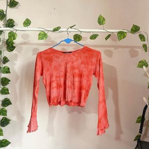 Pink Tie Dye Crop Top