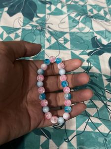 cotton candy Beaded Bracelet