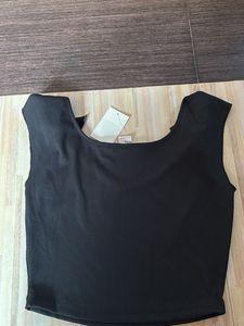 Black Ribbed Tank Top