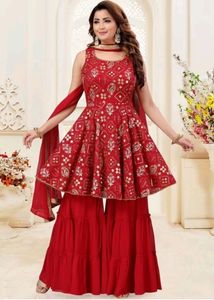 Sharara Frock With Dupatta sets.