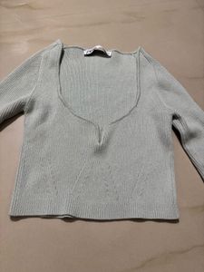 Zara Knit Top - Sage Green