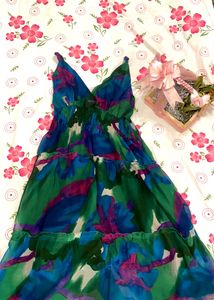 Amazing multicoloured peacock dress