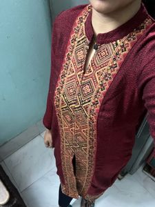 Winter Kurta And Woolen Leggings