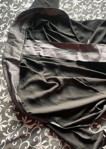 Front Open Abaya With Work On Back