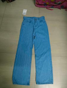 Blue Wide Leg Jeans