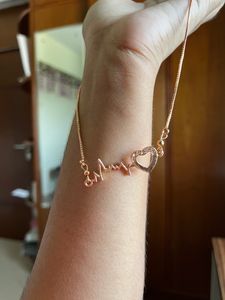 Rose Gold Butterfly Pendent With Chain And Rose Gold Heart Rythm Pendent With Chain