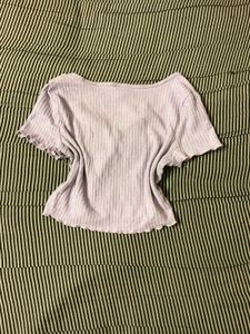 Shein Lavender Ribbed Crop Top