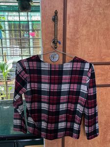 Checks Long Sleeve Top