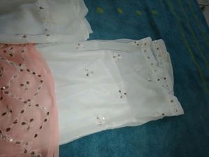 Lucknowi Chikankari Gottapatti Kurti Set