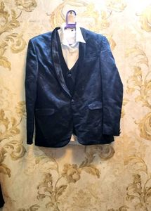 Navy Blazer & Vest Set For 13 To 14 Years Old Boy