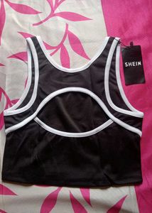 beautiful Shein Black Crop Top