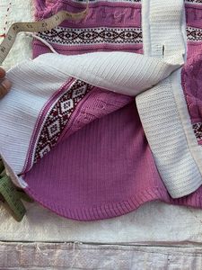 Pink Knit Cardigan Sweater