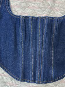 Denim Corset Top