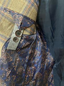 Plaid Blazer Ochre