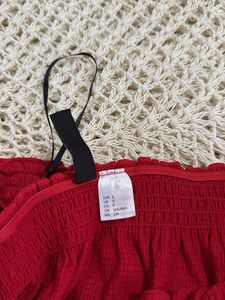 Red Off-Shoulder Top