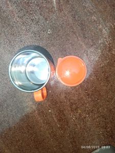 Orange Mug with Lid