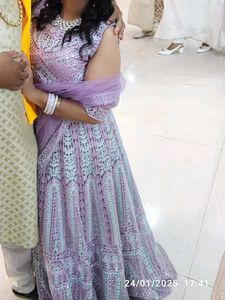 Lavender Heavy Designer Lehenga