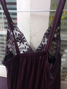 Beautiful Two Pieces Wine Colour Maxi