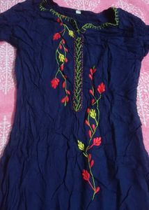 Embroidered Kurta Skirt Set