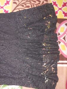 Elegant Black Lace Midi Dress