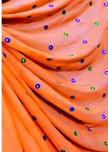 Peach Embroidered Saree