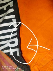 Off-White Orange Graphic Print Shirt