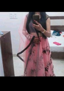 Pink Floral Lehenga Choli