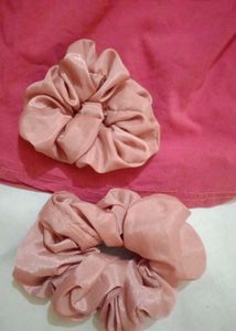Peach Silk Scrunchie