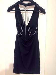 Black Halter Mini Dress
