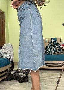 Denim Skirt with Button down💙🩵