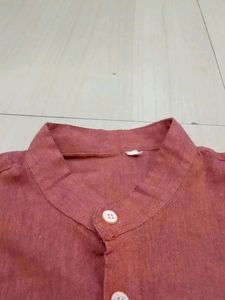 Khadi Reddish Brown Kurta Comfortable