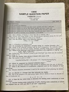 U-like CBSE Class 12th Chemistry Sample Papers