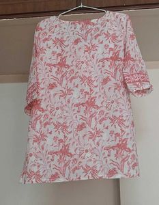 Floral Print Short Kurta