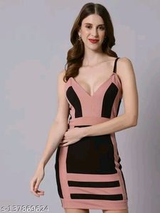 Sleevless Pink Women Dress