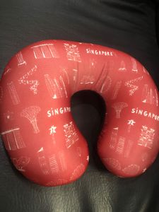 Singapore Neck Pillow Red and Black