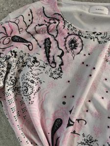 pink beaded detail full sleeve top
