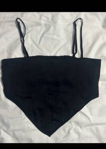 Black Satin Cami Top