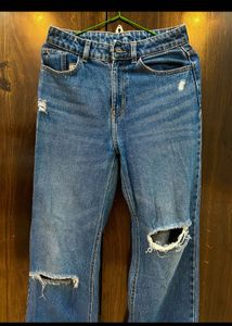 Distressed Wide Leg Jeans