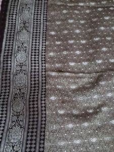 Elegant Brown &amp; Silver Dupatta