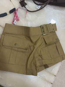 Khaki Wrap Skort