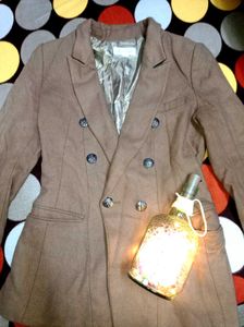 Formal Warm Jacket In Tan Color