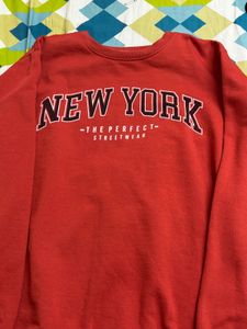 Cozy Red NY Streetwear Sweatshirt