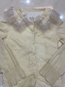 Vintage Lace Collar Blouse