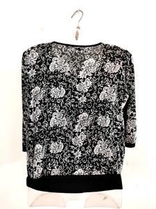 Black Printed Top ( Women)