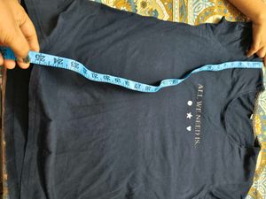 Blue Hosiery T Shirt In L Size For Women