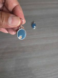 Blue Floral Earrings